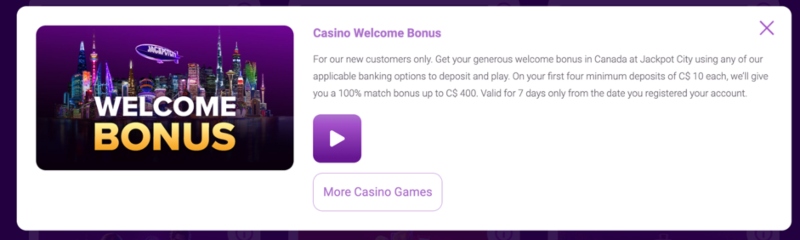 Deposit Welcom Bonus